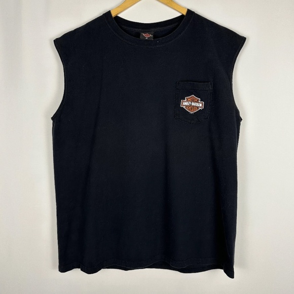 Vintage 2000’s Harley Davidson Sleeveless Reptile with Sunglasses Lizard - 2XL - Picture 2 of 7